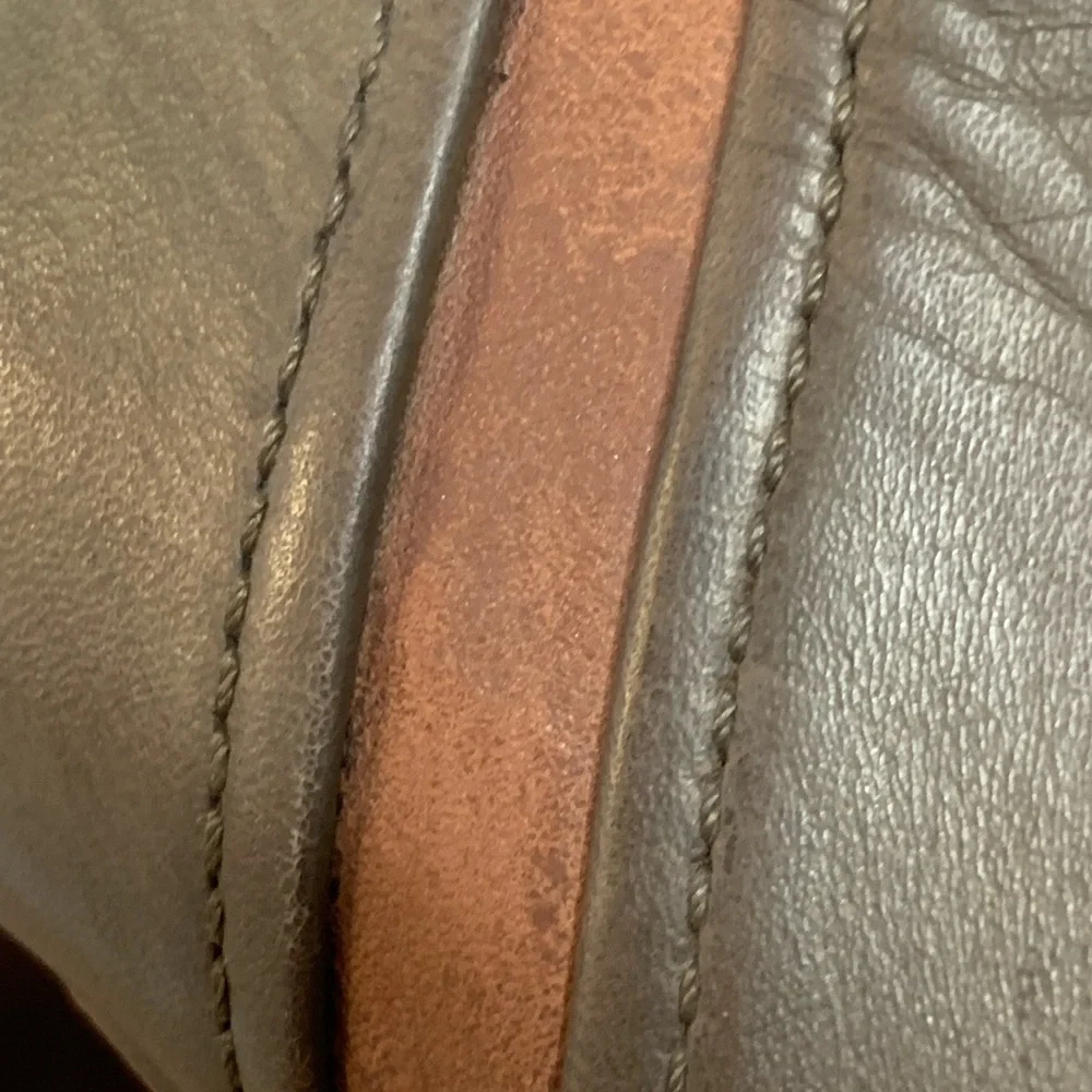 Tory‎ Burch Sz 9.5 M Olive/Brown Leather Ankle Boots Booties Zip Side High Heel